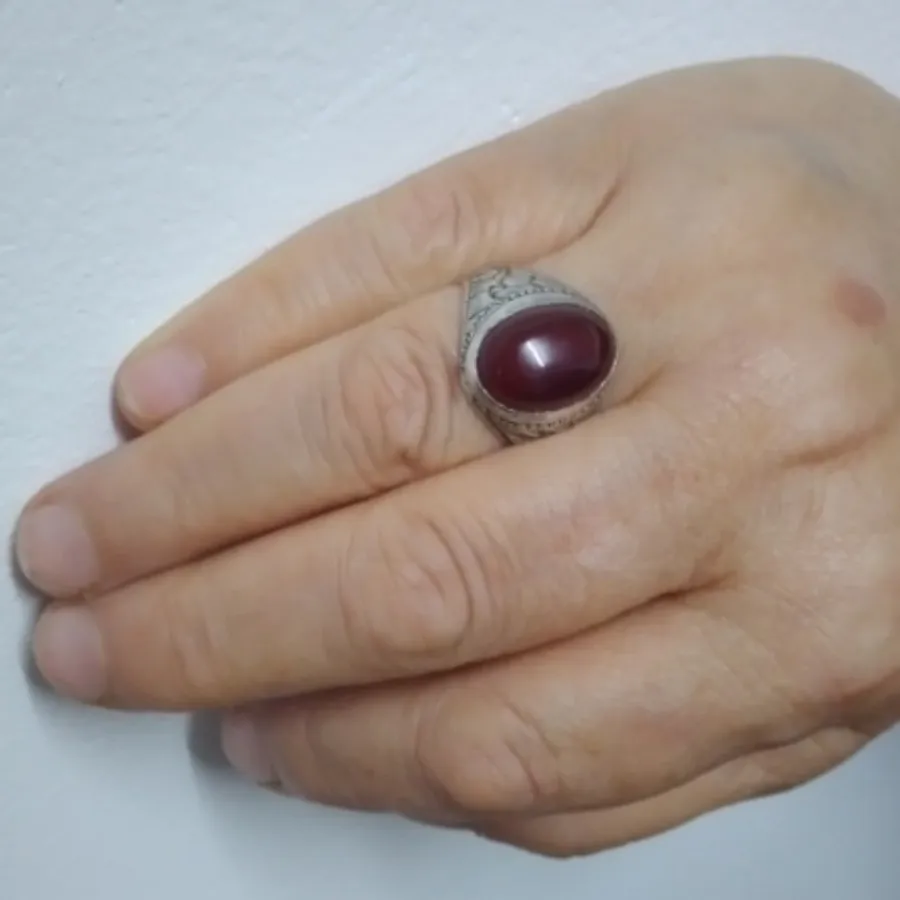 انگشتر عقیق یمنی نقره