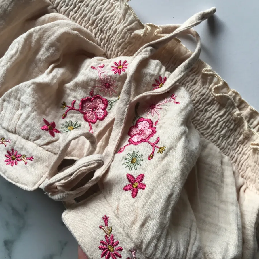 بلوز کراپ گلدوزی