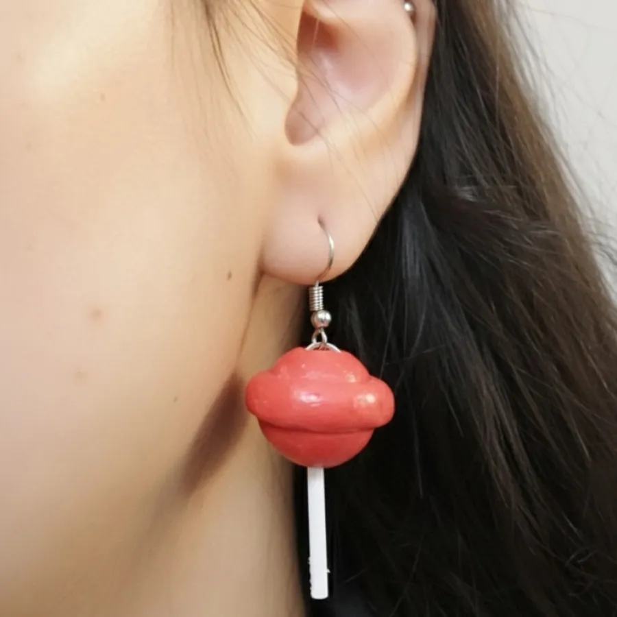 گوشواره آبنبات چوبی