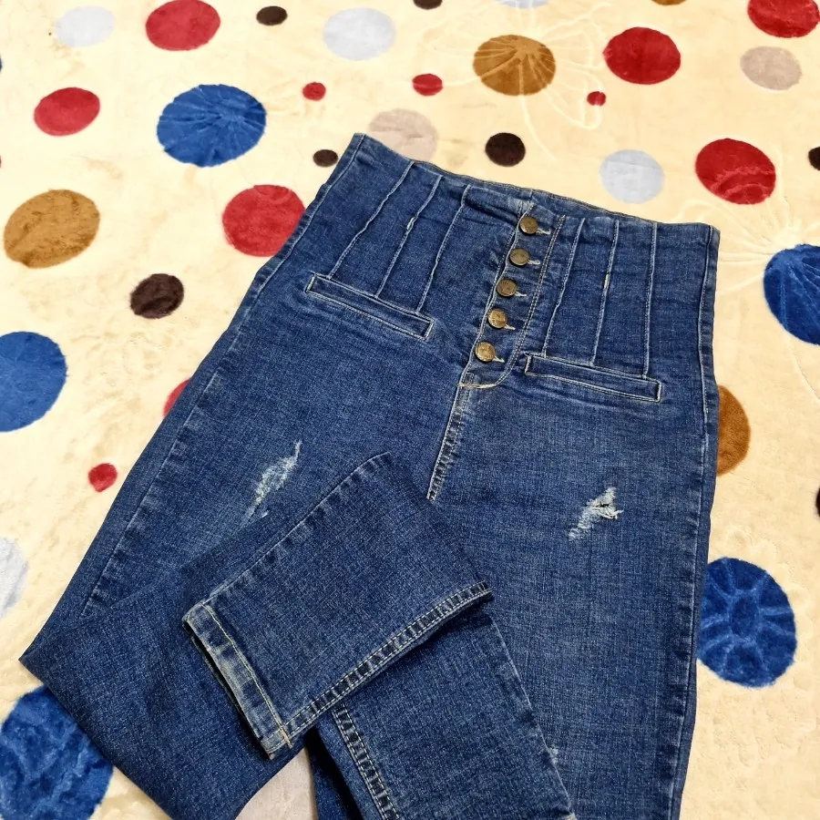 شلوار گندار لی جین آبی