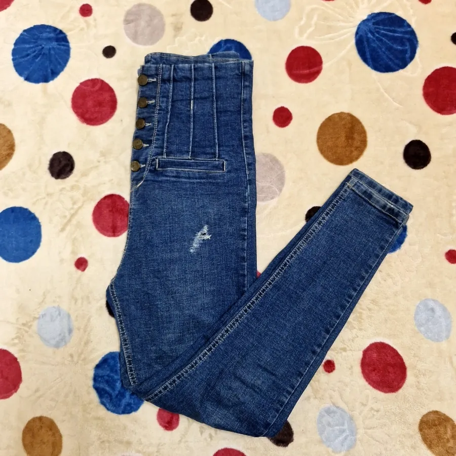 شلوار گندار لی جین آبی