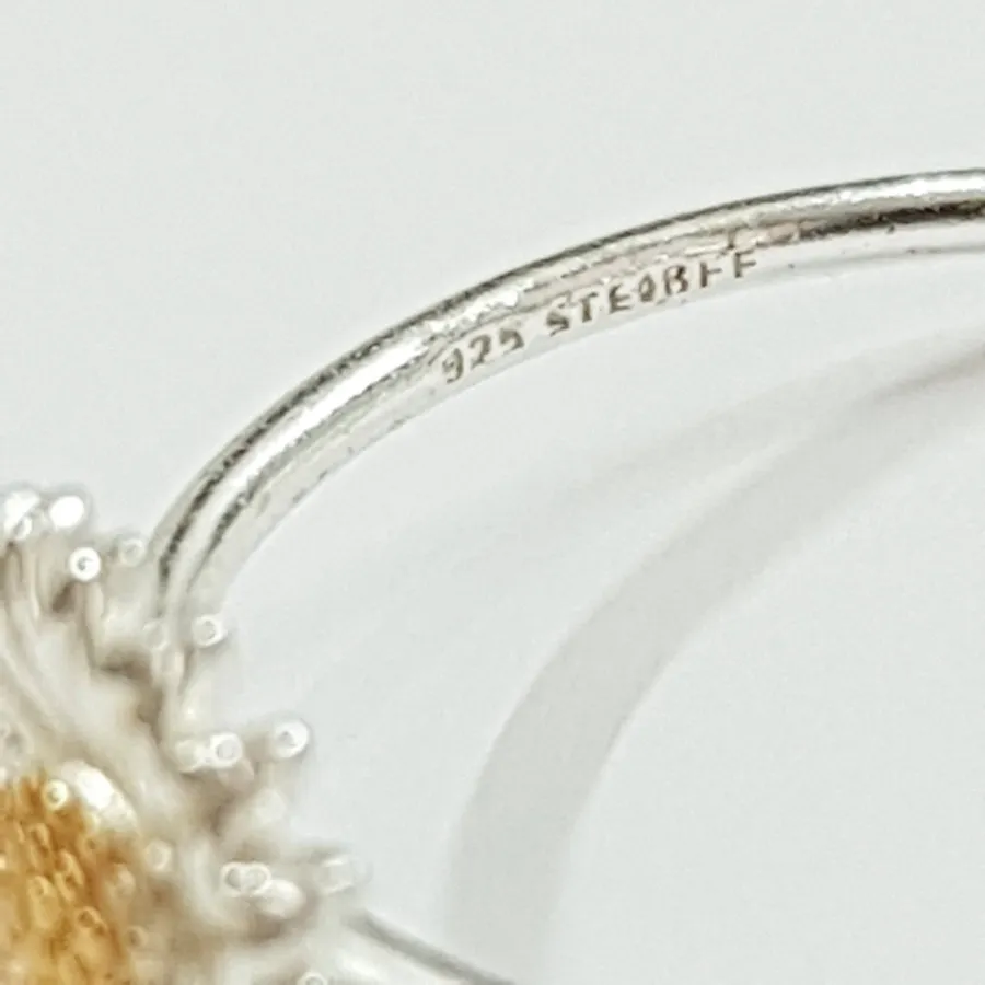 انگشتر نقره 925 طرح گل