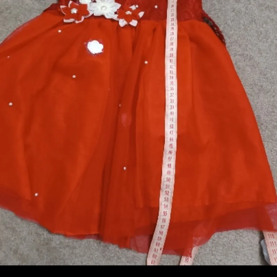 پیراهن زیبا قرمز 3تا4سال