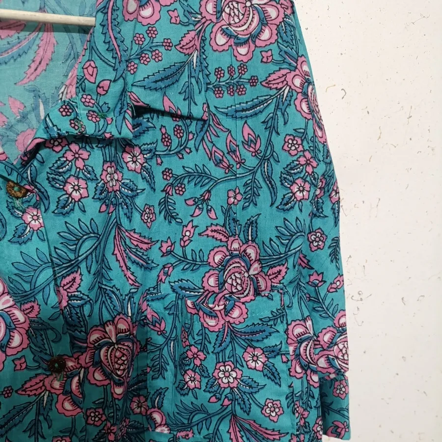 بلوز کتان نخ گره ای