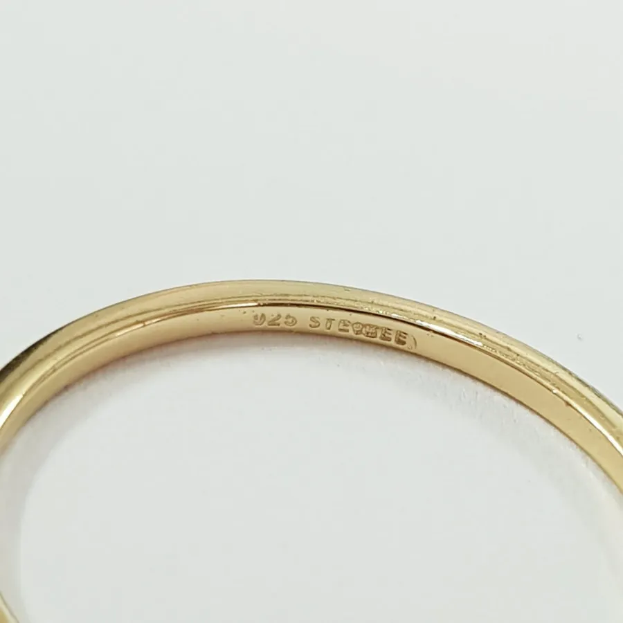 انگشتر نقره 925 طلایی