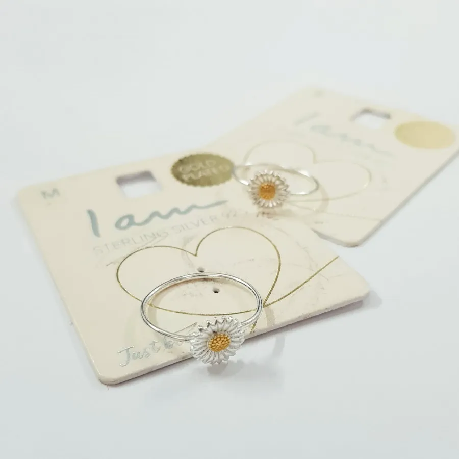 انگشتر نقره 925 گل آفتاب