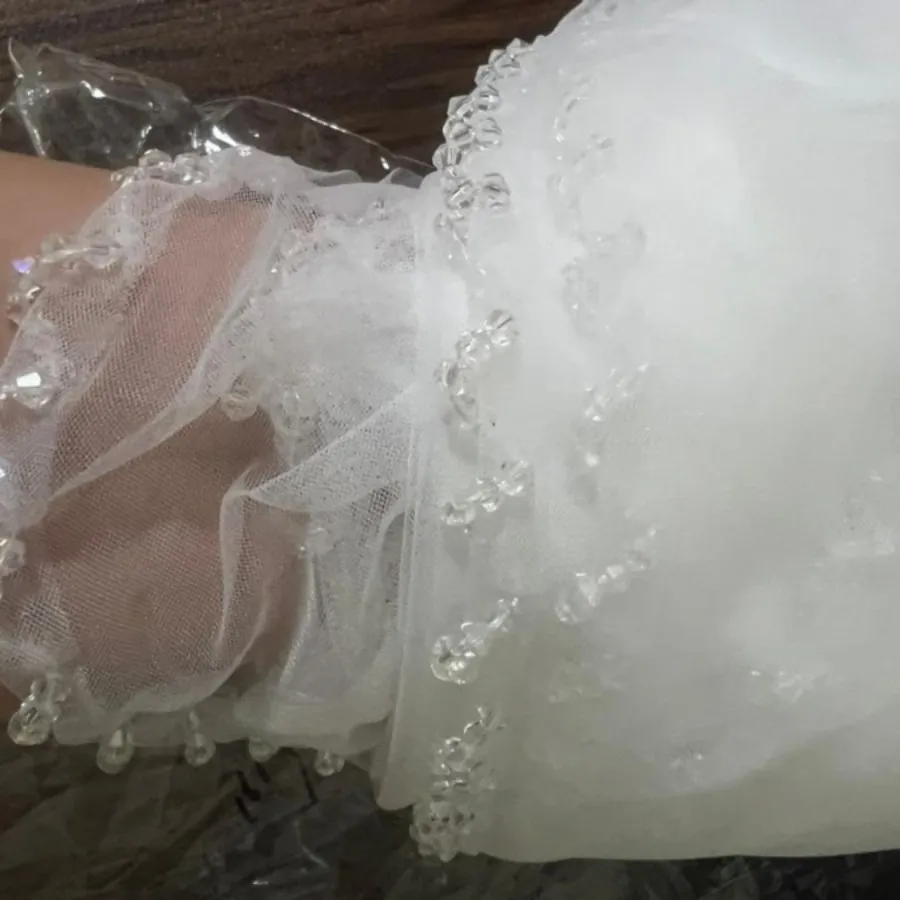 تور عروس2متری دور کریستال