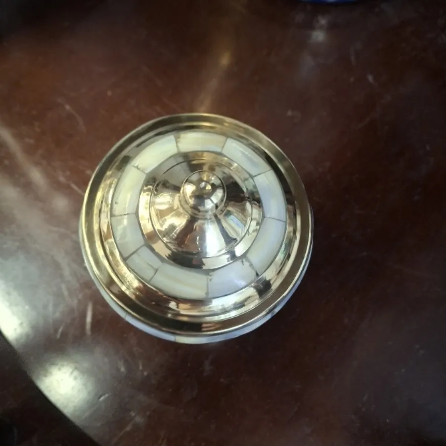 قندان و گلدان برنز صدفی