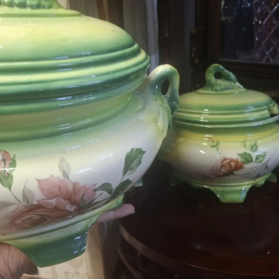 جفت سوپخوری سرامیک قدیمی