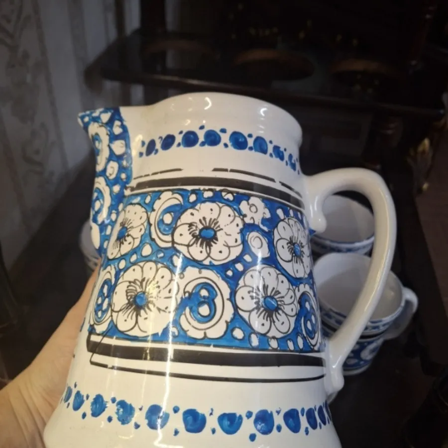 پارچ و لیوان قدیمی سرامیک