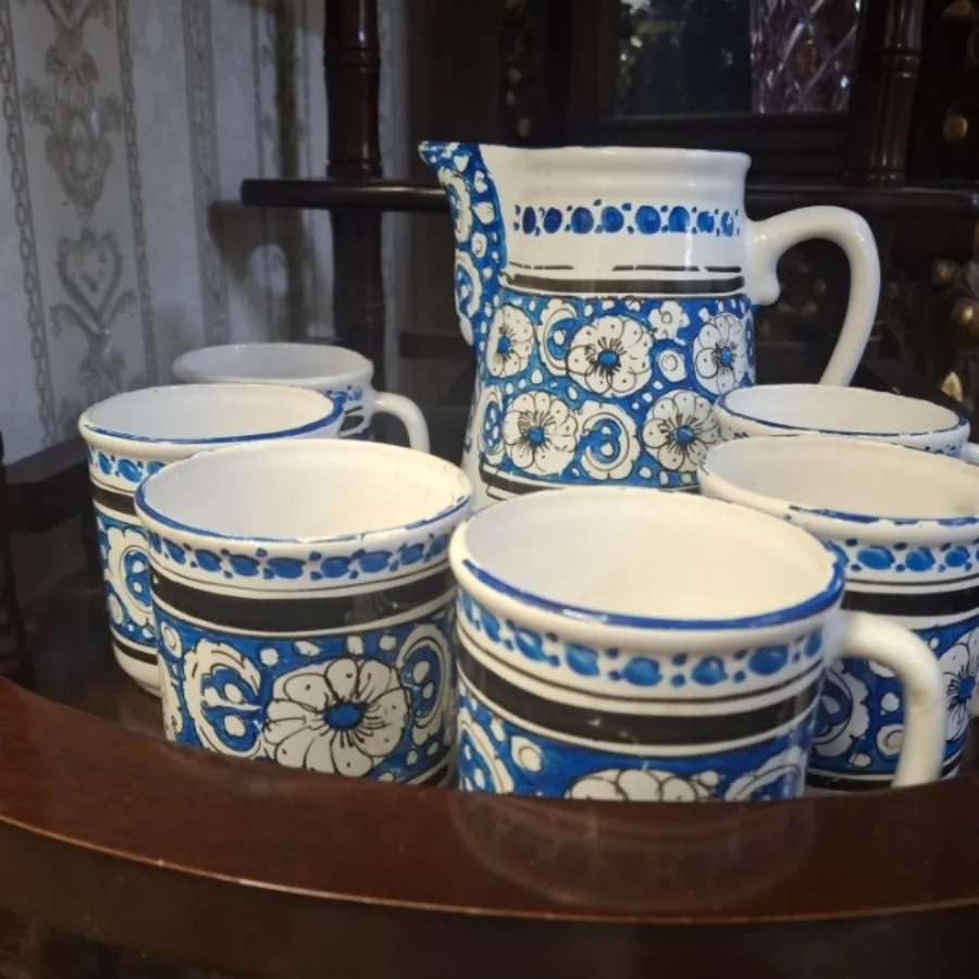 پارچ و لیوان قدیمی سرامیک