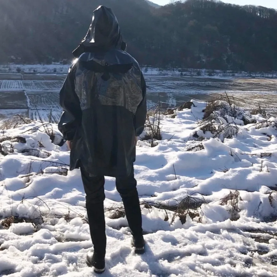 کاپشن مدل چرمی کلاه دار