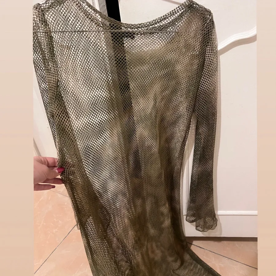 پیراهن بلند توری کاملا کش