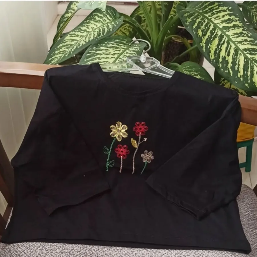 تیشرت کراپ نخ پنبه