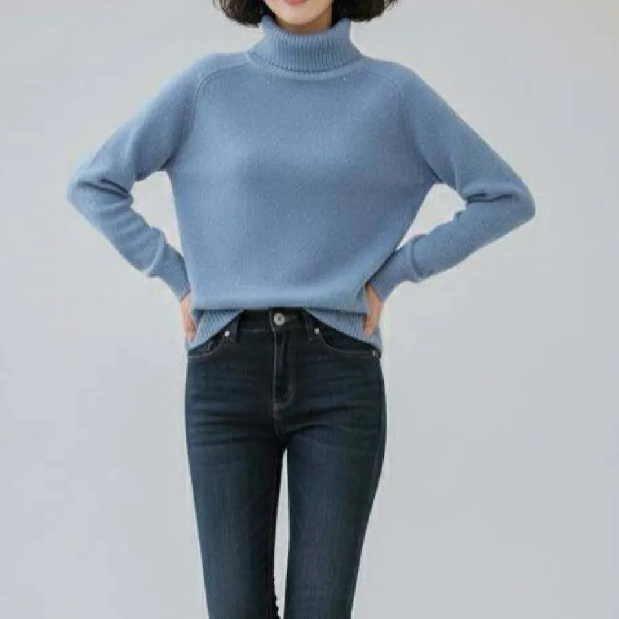 بافت یقه اسکی زنانه