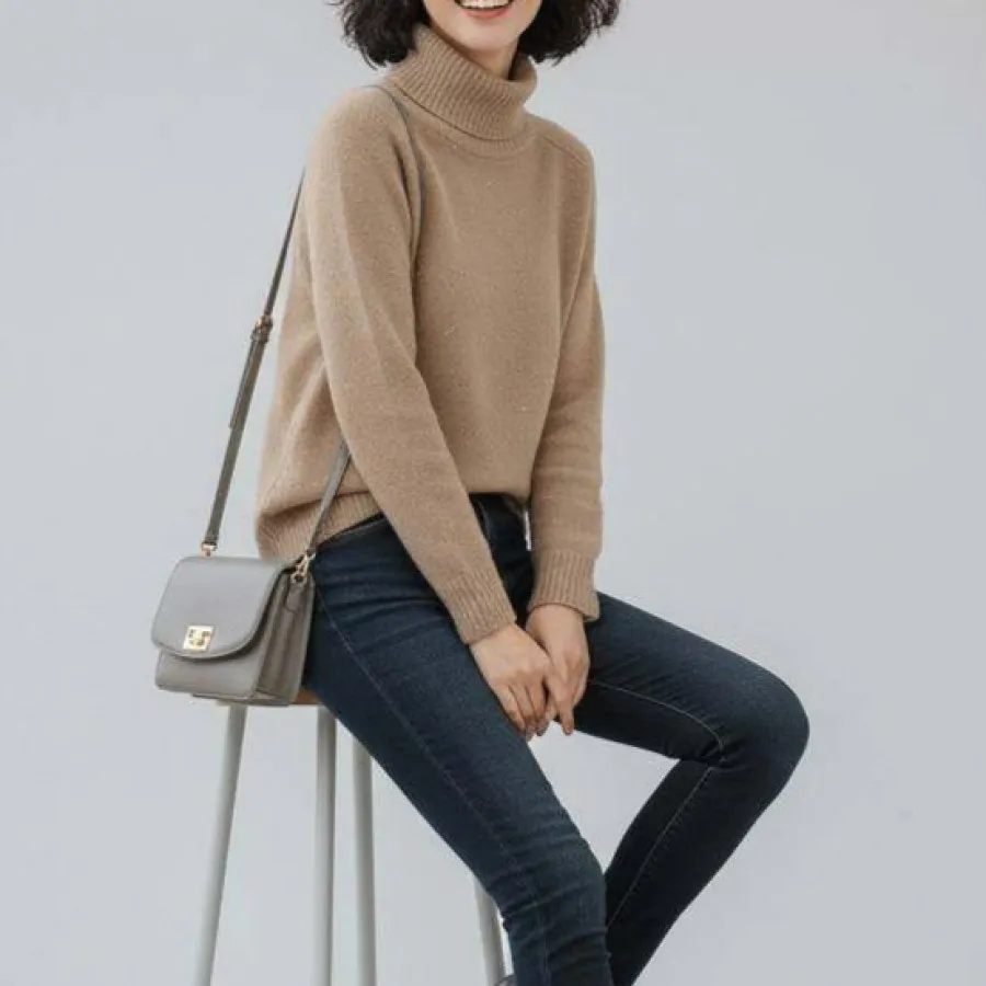 بافت یقه اسکی زنانه