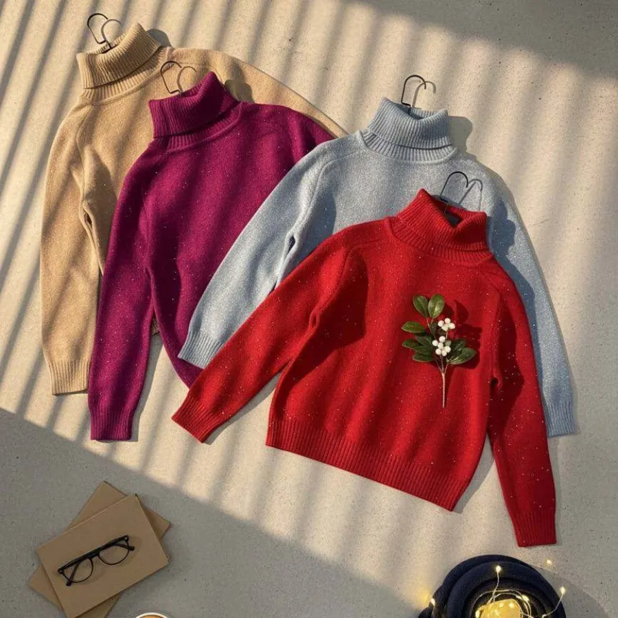 بافت یقه اسکی زنانه