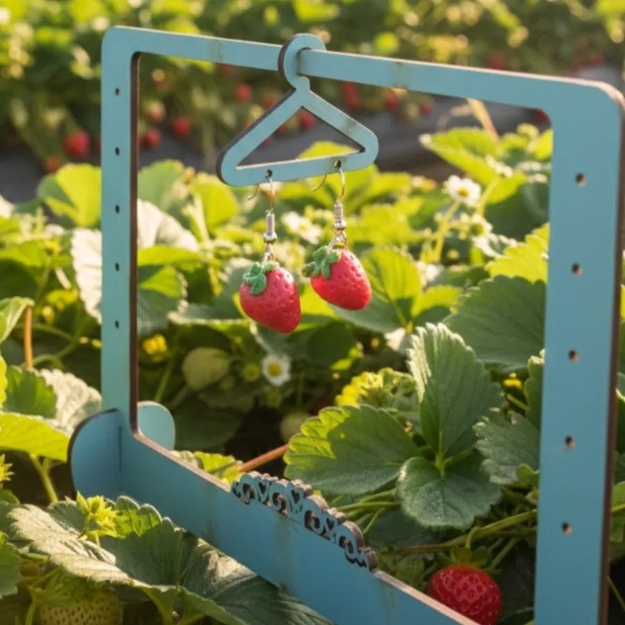 گوشواره توت فرنگی