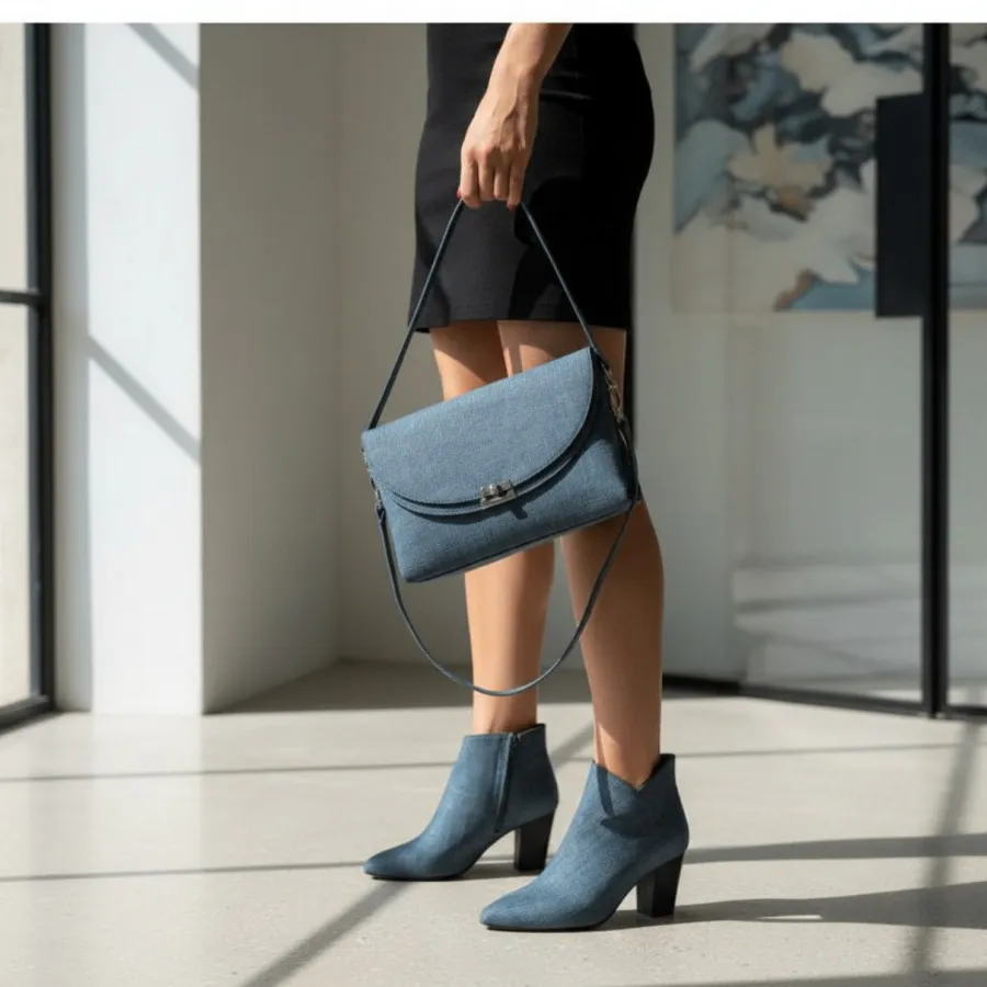 ست کیف و‌کفش چرم