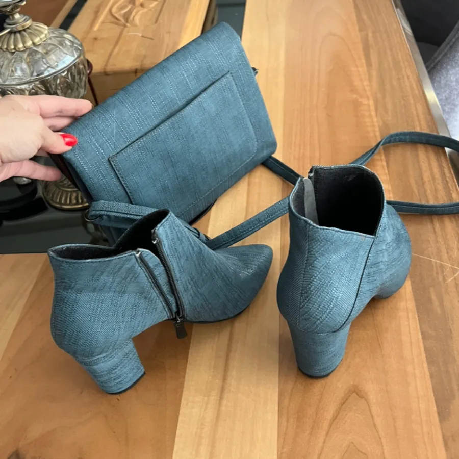 ست کیف و‌کفش چرم