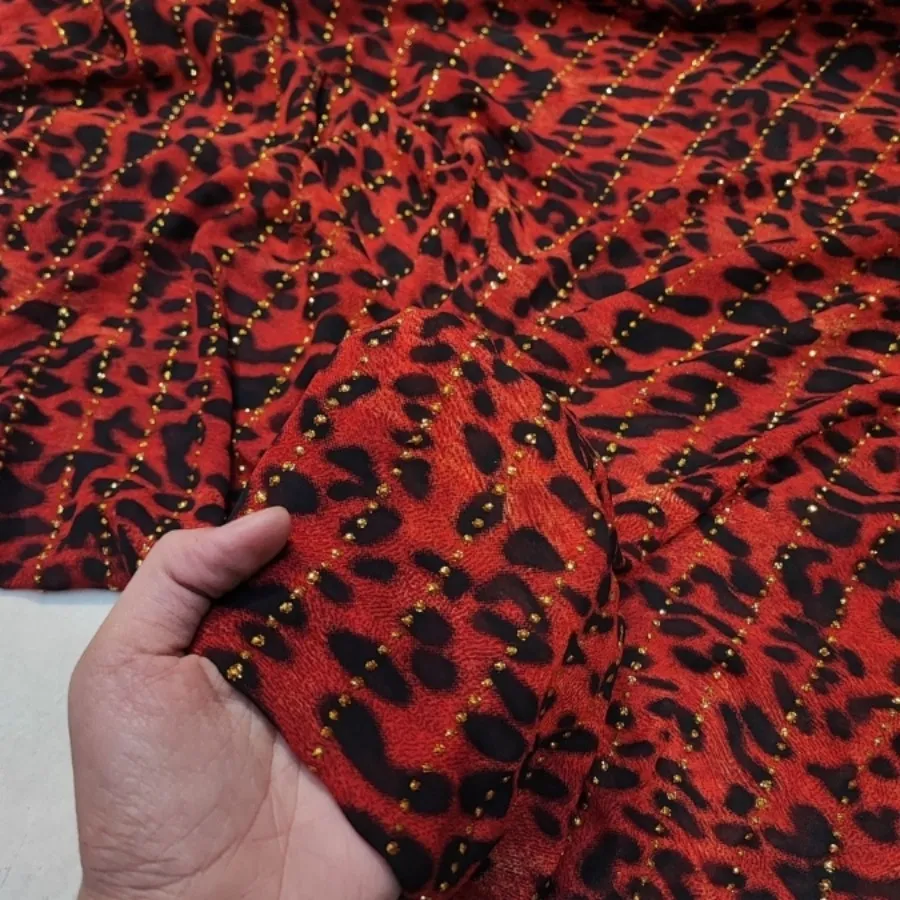 حریر کره ایی  طلاکوب برجس