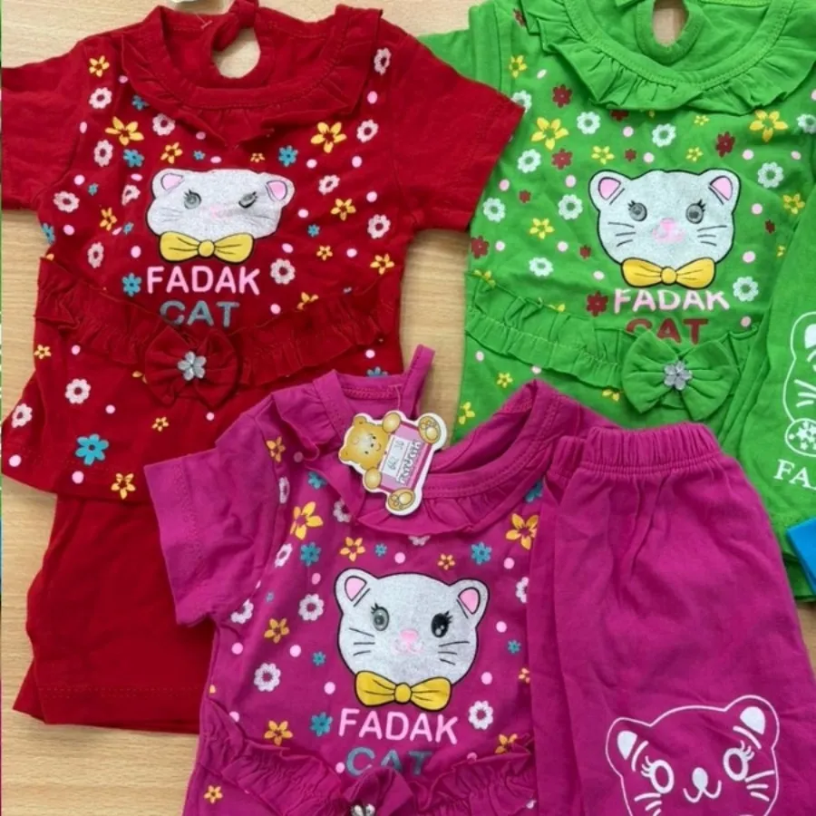 ست تیشرت و شورتک دخترانه