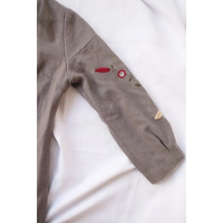 پالتو فوتر دخترانه گلدوزی