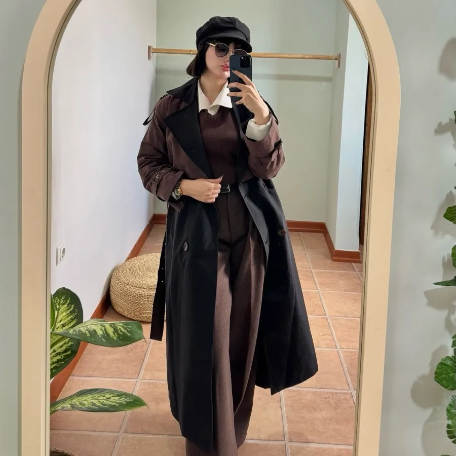 ترنچ کت دو رنگ