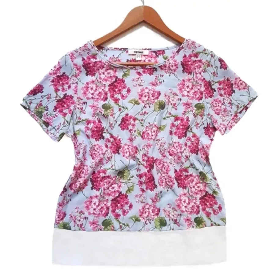 شومیزکرپ حریر گلدارکوتون