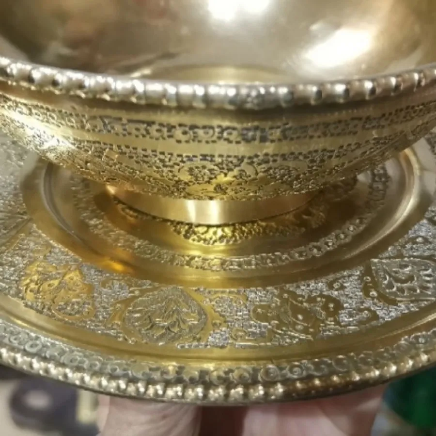 کاسه و بشقاب برنجی آنتیک