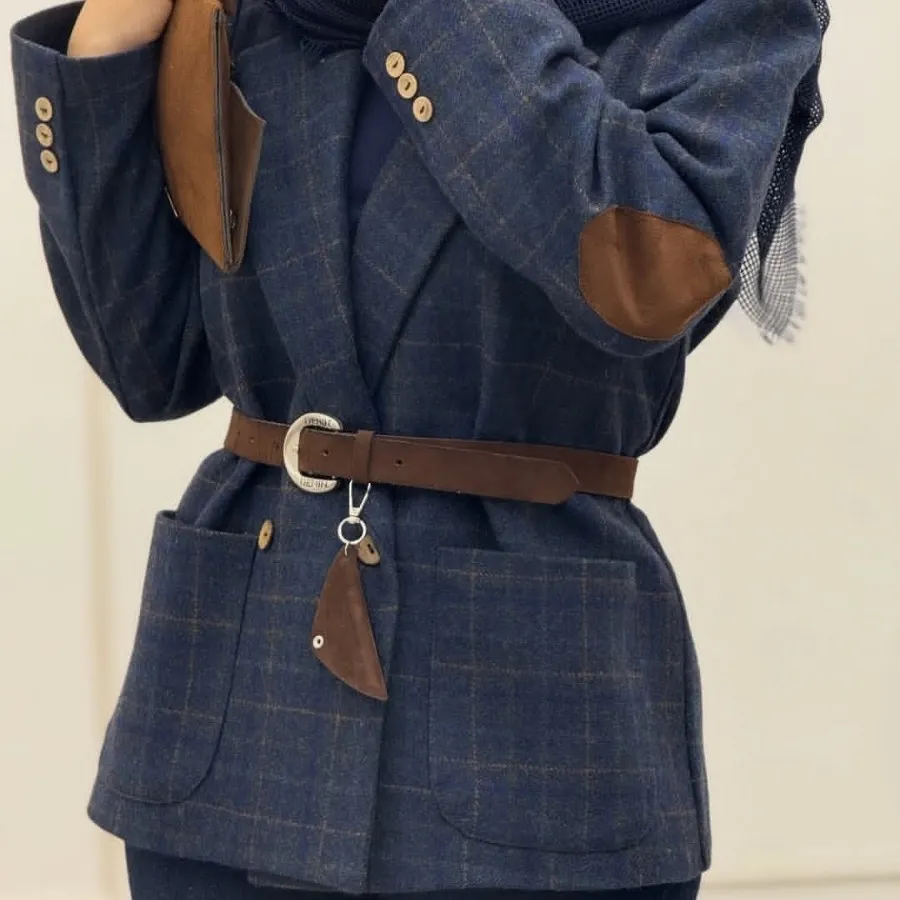 کت چهارخونه سورمه ای