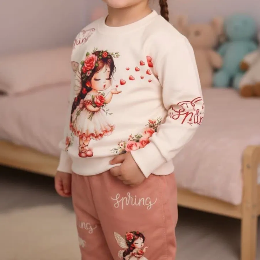 بلوز شلوار  طرح دخترانه