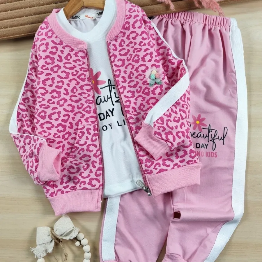 سه تیکه پلنگی طرح برجسته