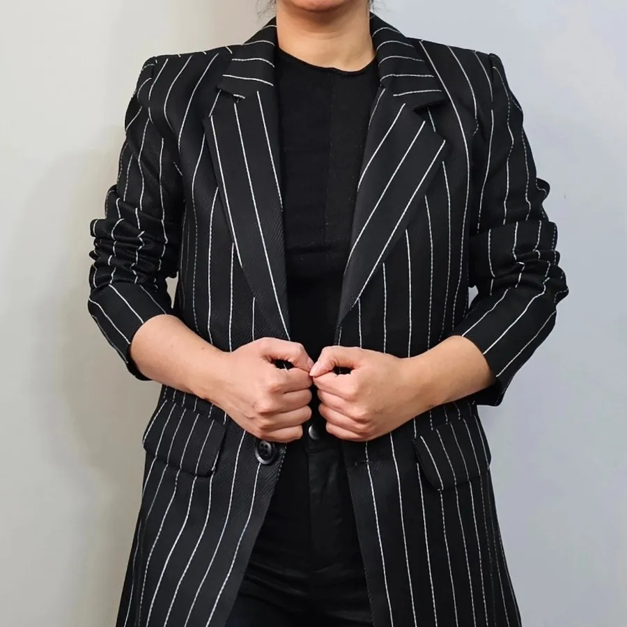 کت کتان آستر دار