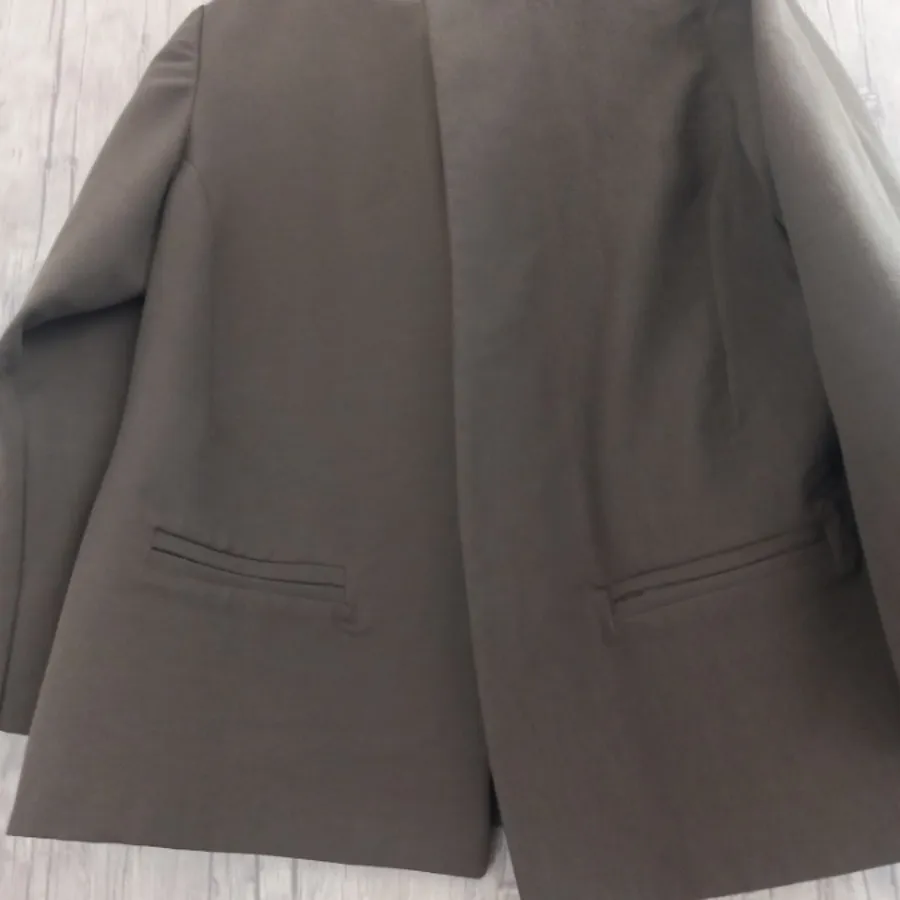 کت کتان قهوه ای