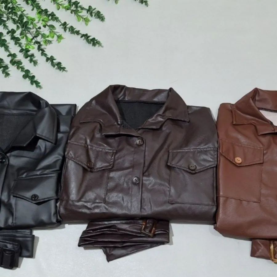 مانتو چرم بلند