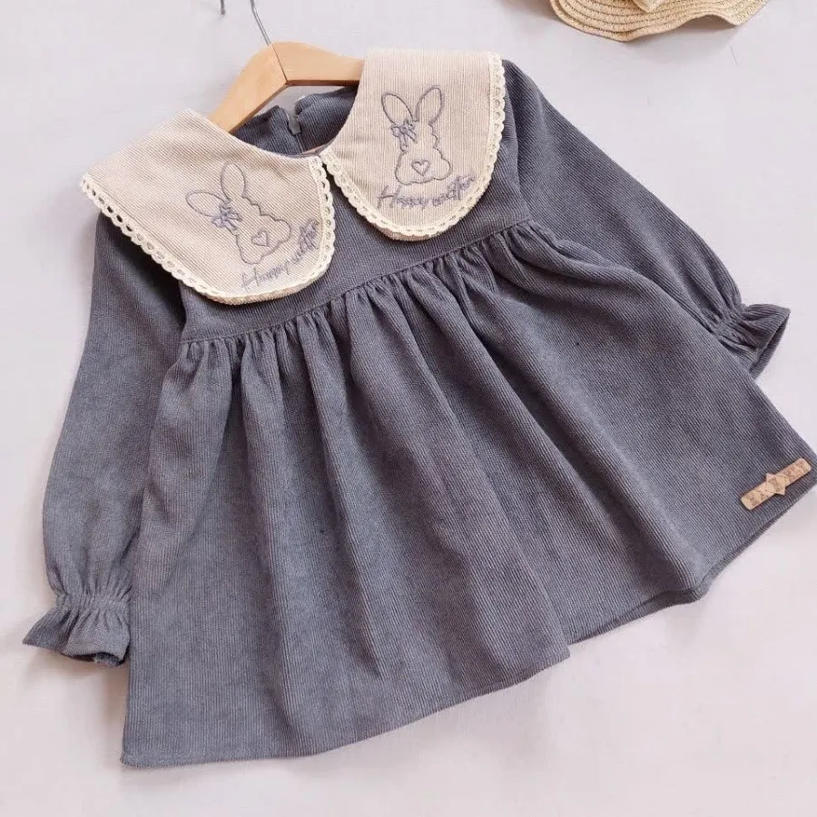 پیراهن مخمل خرگوش گلدوزی