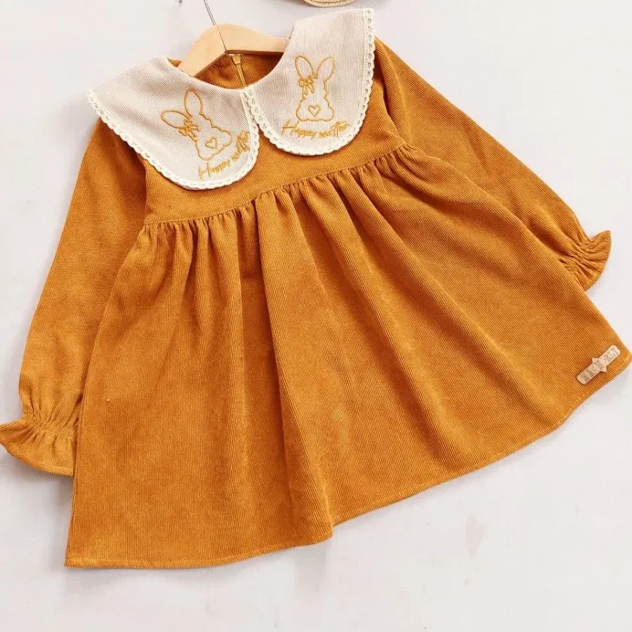 پیراهن مخمل خرگوش گلدوزی