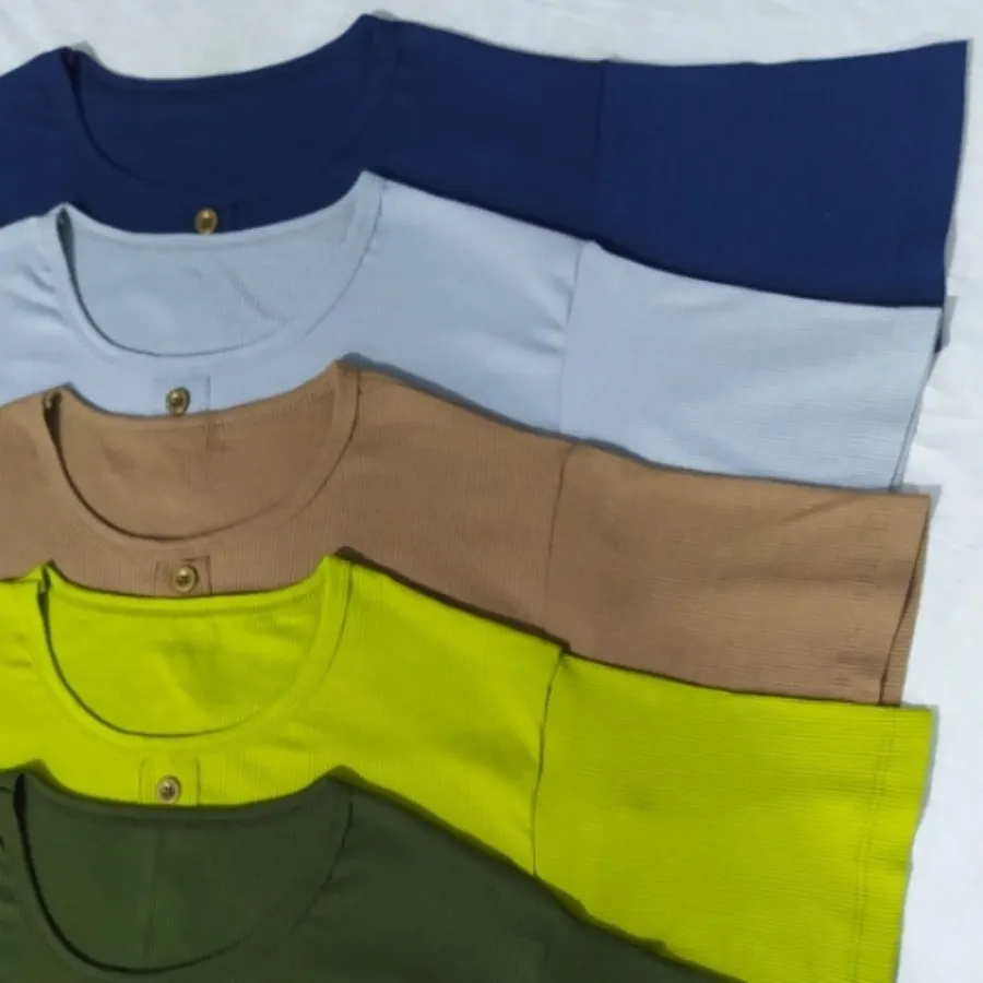 تیشرت کبریتی یقه دکمه دار