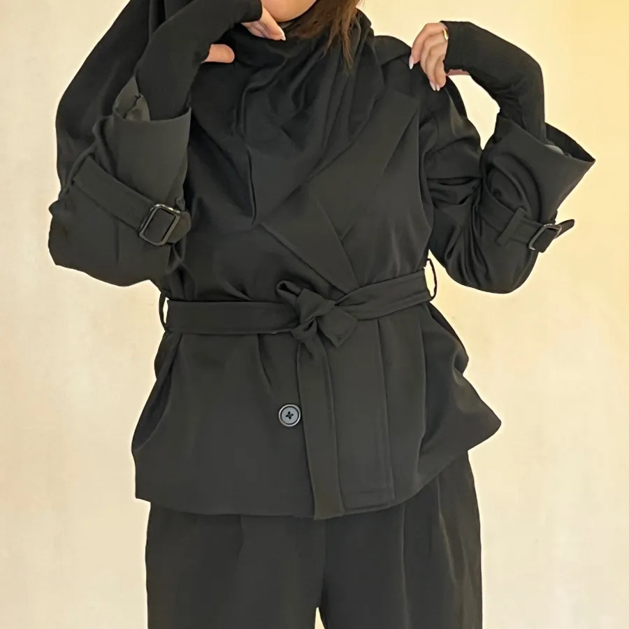 ترنچ کت بارونی کوتاه