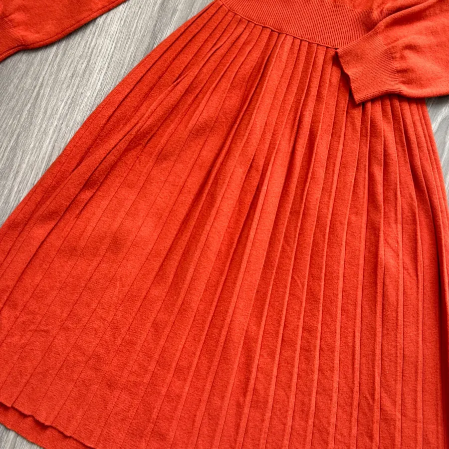 پیراهن بافت نارنجی آجری