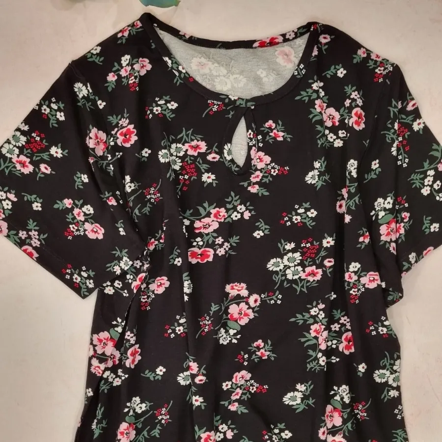 تیشرت ویسکوز طرح دار