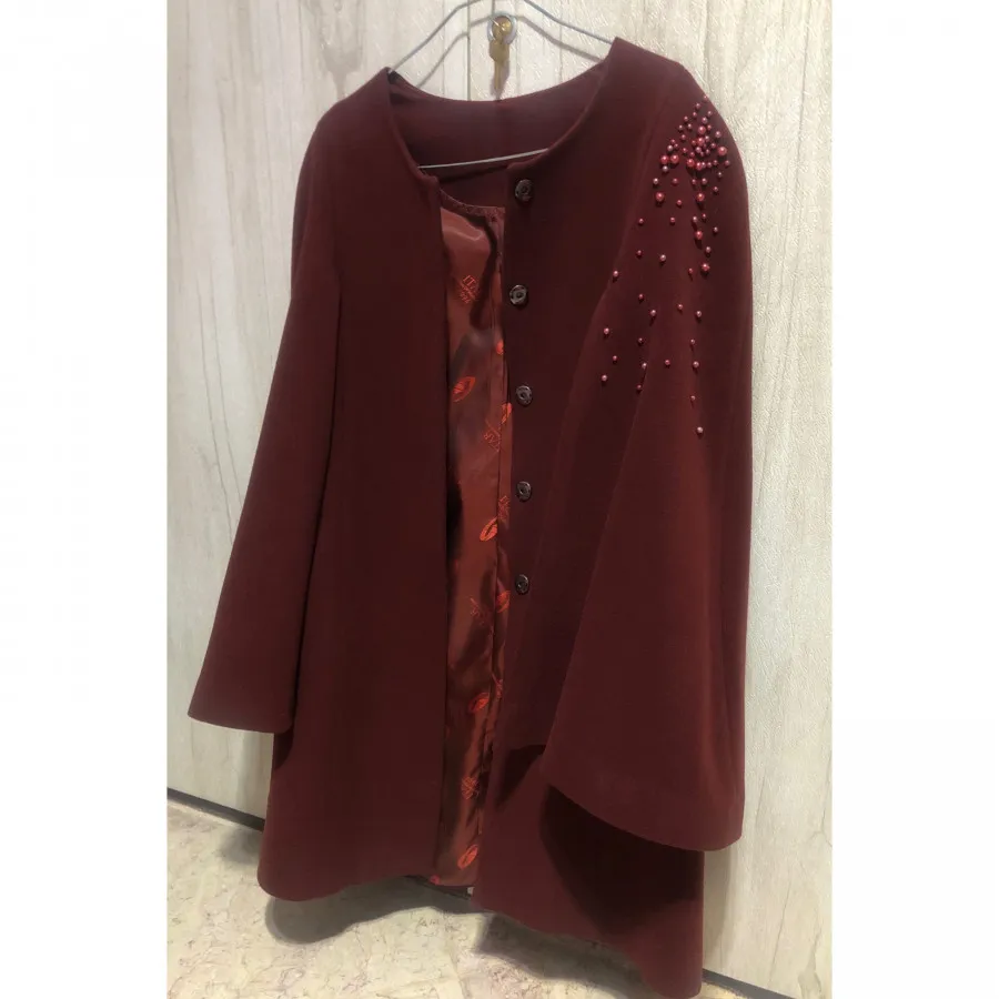 پالتو پانچ زرشکی