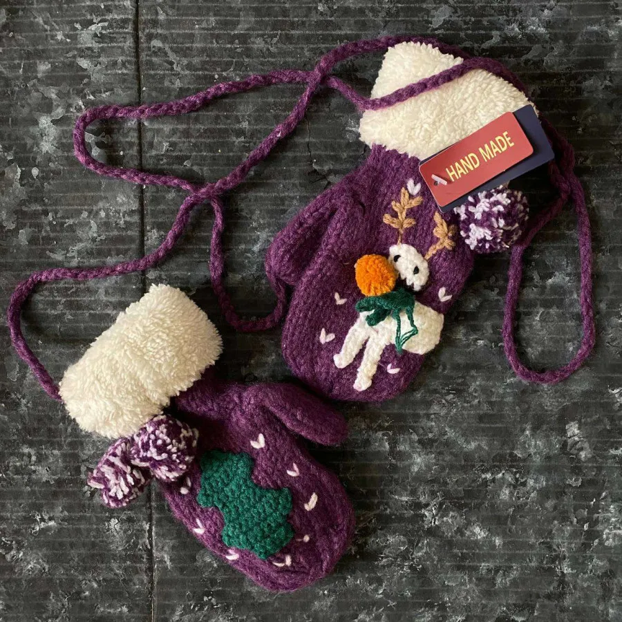 دستکش بافت پینترستی چری