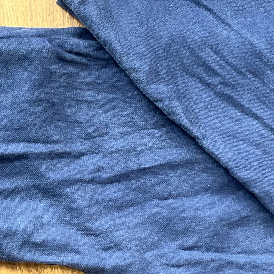 شلوار کتان نخ آبی تیره