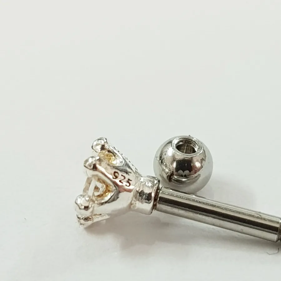 پیرسینگ گوش نقره عیار 925