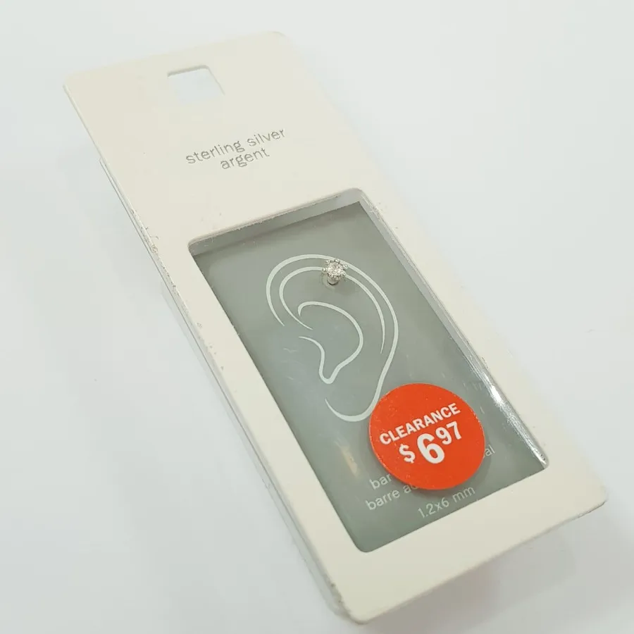 پیرسینگ گوش نقره عیار 925