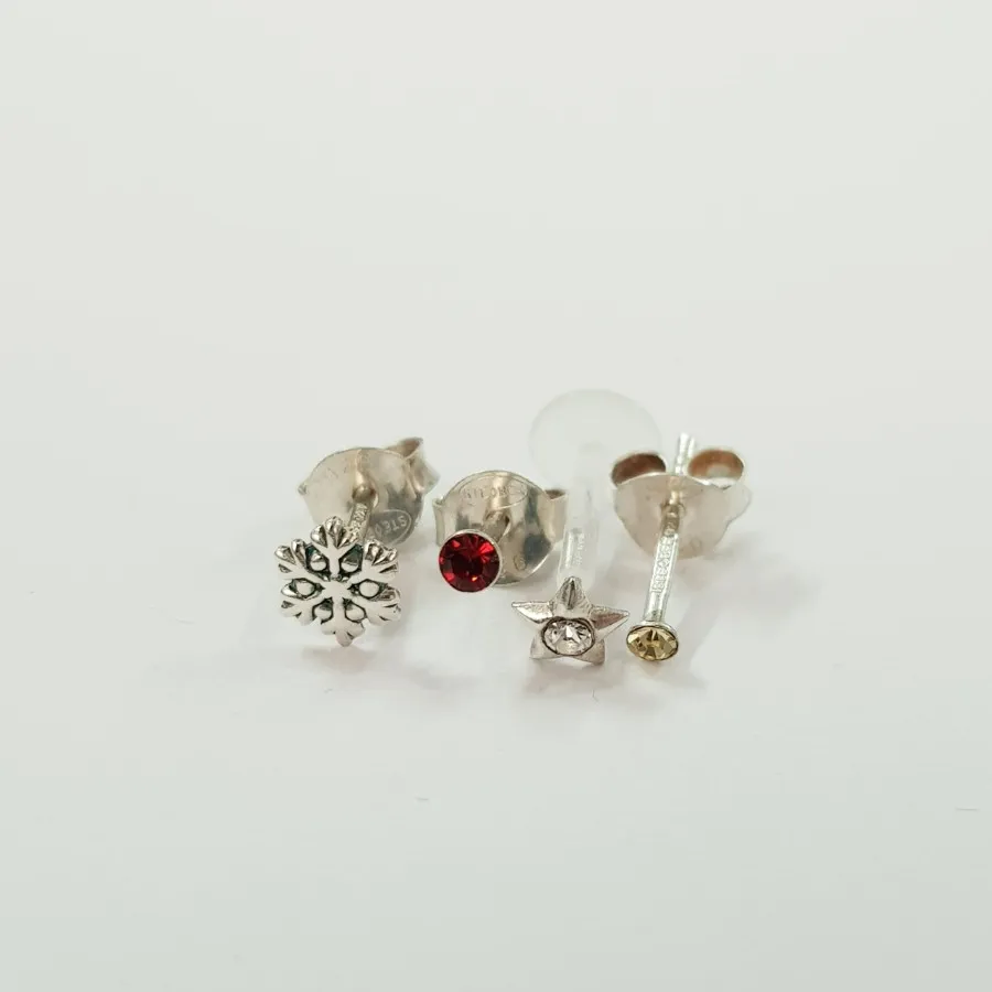 پک گوشواره گلگوش نقره 925