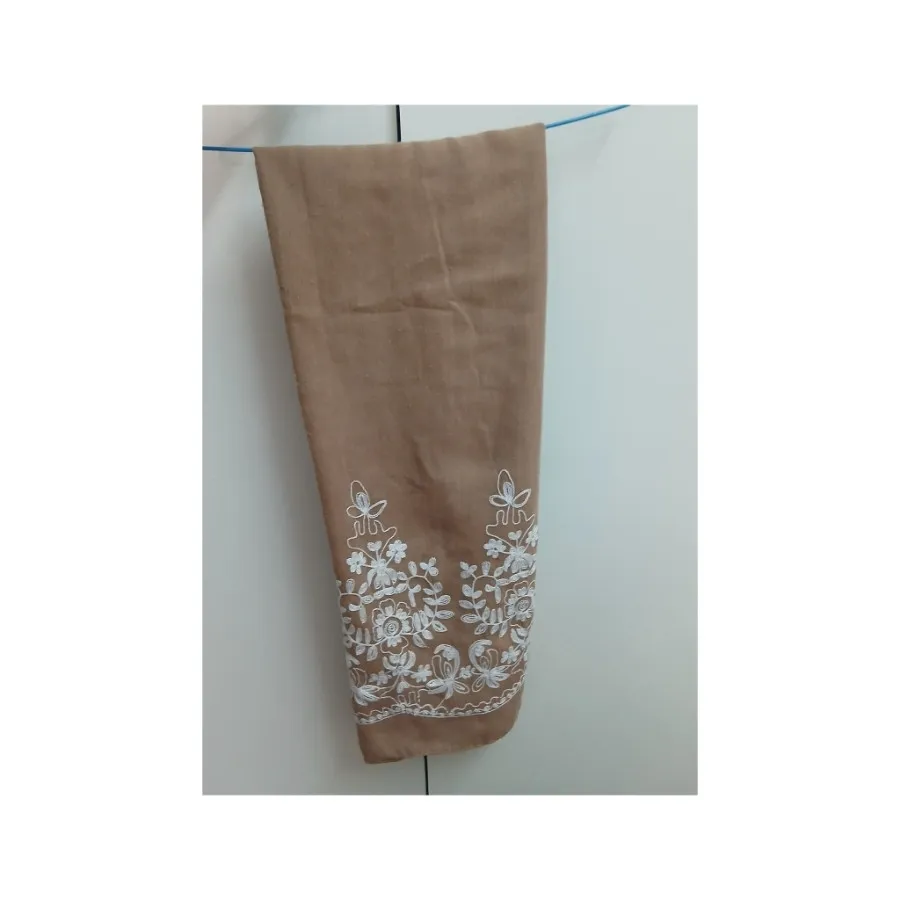 شال زنانه نخی کرم