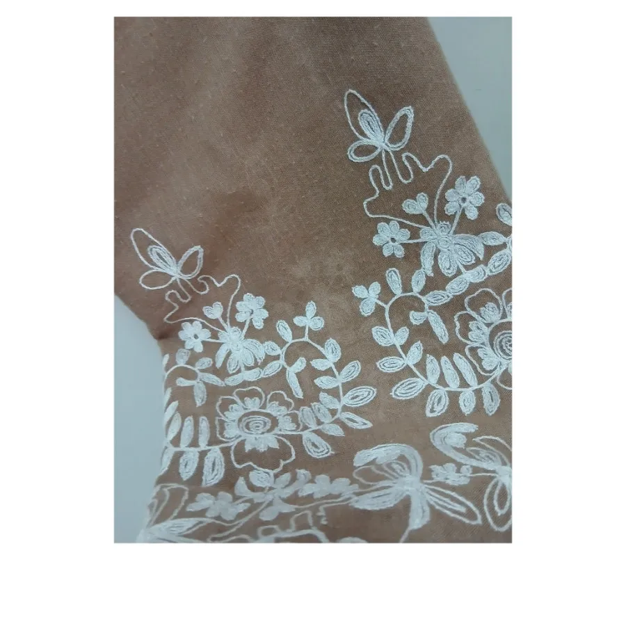 شال زنانه نخی کرم